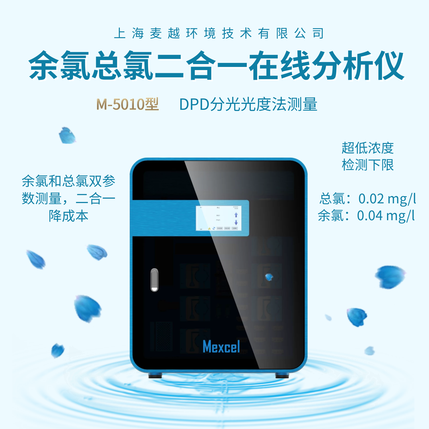 余氯分析儀總氯測定儀，余氯總氯二合一在線分析儀